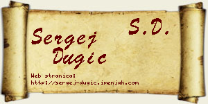 Sergej Dugić vizit kartica